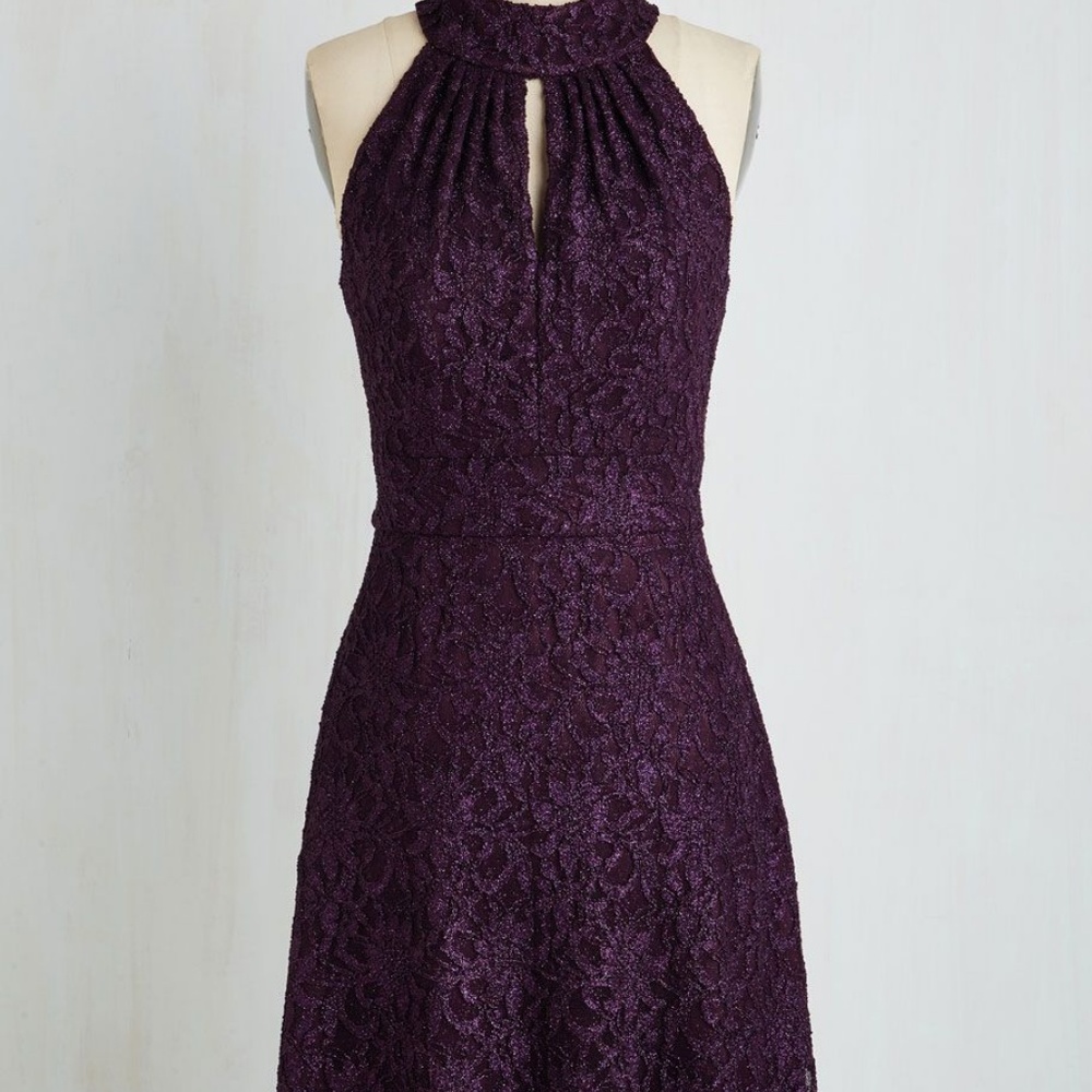 Don't Wait Up Dress in Plum - Never worn